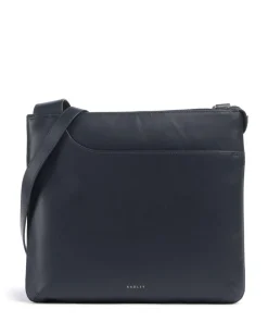 Pockets Large Umhängetasche fein genarbtes Leder dunkelblau