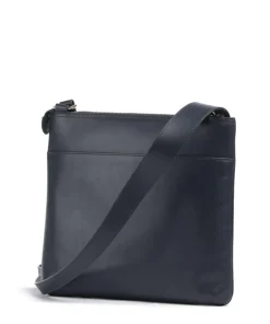 Pockets Large Umhängetasche fein genarbtes Leder dunkelblau