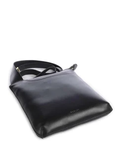 Pockets Small Umhängetasche fein genarbtes Rindsleder schwarz