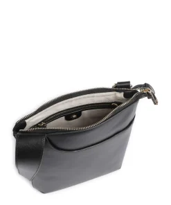 Pockets Small Umhängetasche fein genarbtes Rindsleder schwarz