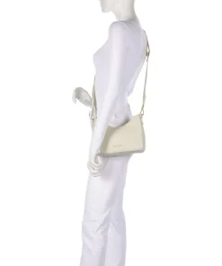 Pontresina Neve Lora Schultertasche genarbtes Leder creme