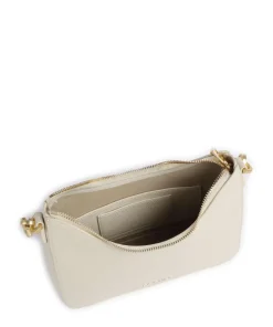 Pontresina Neve Lora Schultertasche genarbtes Leder creme