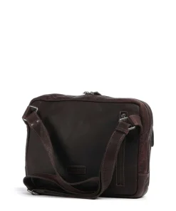 Porto 11 Umhängetasche genarbtes Leder dunkelbraun