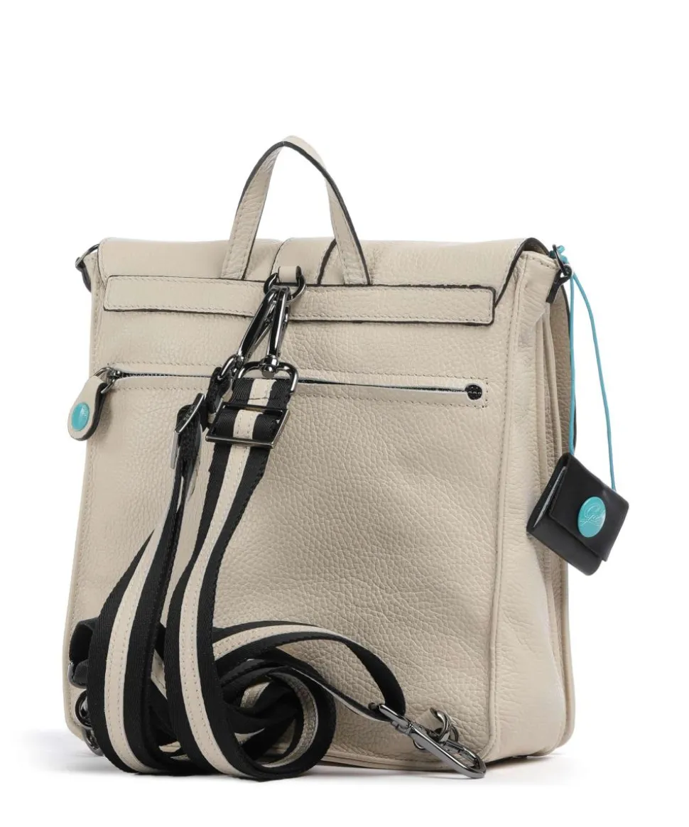 Porto Rico Nita Rucksack-Tasche genarbtes Kalbsleder elfenbein