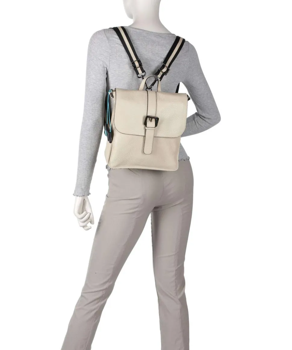 Porto Rico Nita Rucksack-Tasche genarbtes Kalbsleder elfenbein