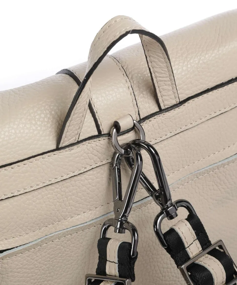 Porto Rico Nita Rucksack-Tasche genarbtes Kalbsleder elfenbein