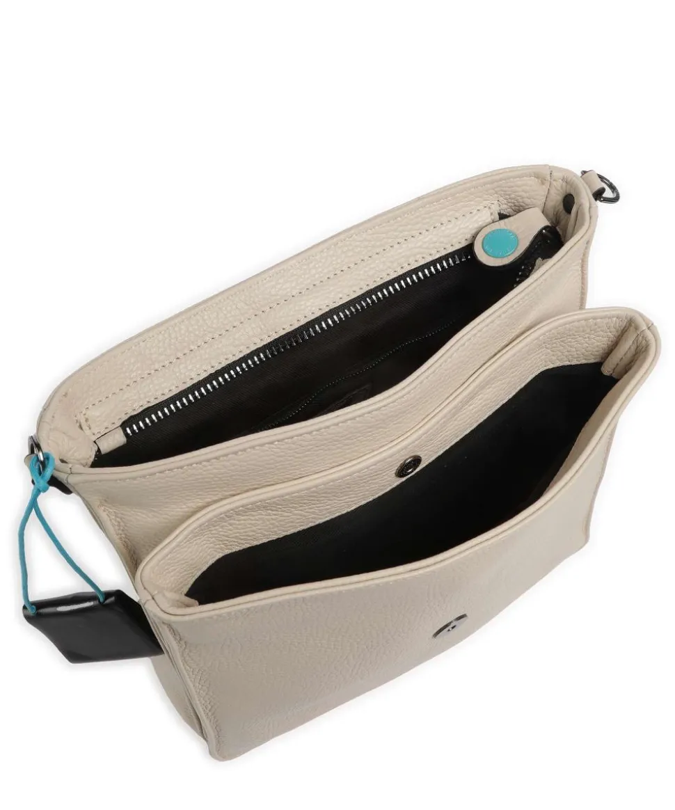 Porto Rico Nita Rucksack-Tasche genarbtes Kalbsleder elfenbein