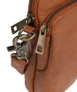 Power Field Handytasche fein genarbtes Leder cognac