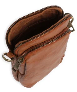 Power Field Handytasche fein genarbtes Leder cognac