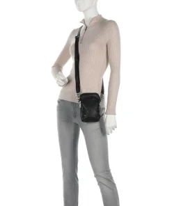 Power Field Handytasche fein genarbtes Leder schwarz