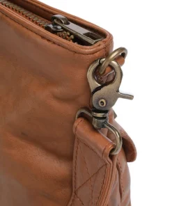 Power Field Schultertasche Schafsleder cognac