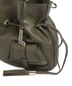 Premier Flirt M Bucket bag genarbtes Rindsleder khaki