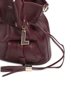 Premier Flirt M Bucket bag genarbtes Rindsleder brombeer