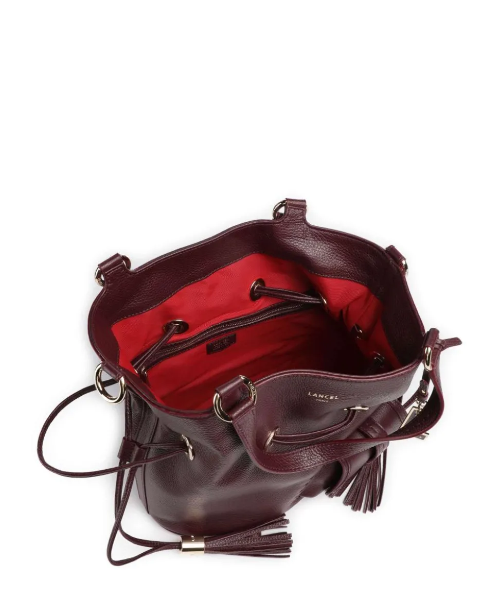 Premier Flirt M Bucket bag genarbtes Rindsleder brombeer