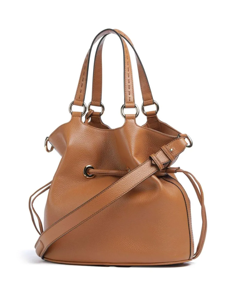 Premier Flirt M Bucket bag genarbtes Rindsleder camel