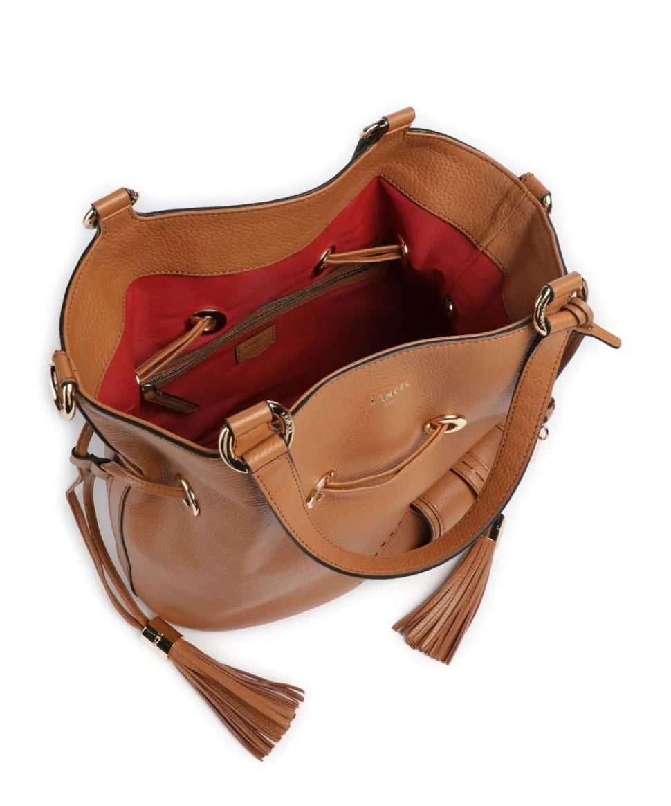 Premier Flirt M Bucket bag genarbtes Rindsleder camel