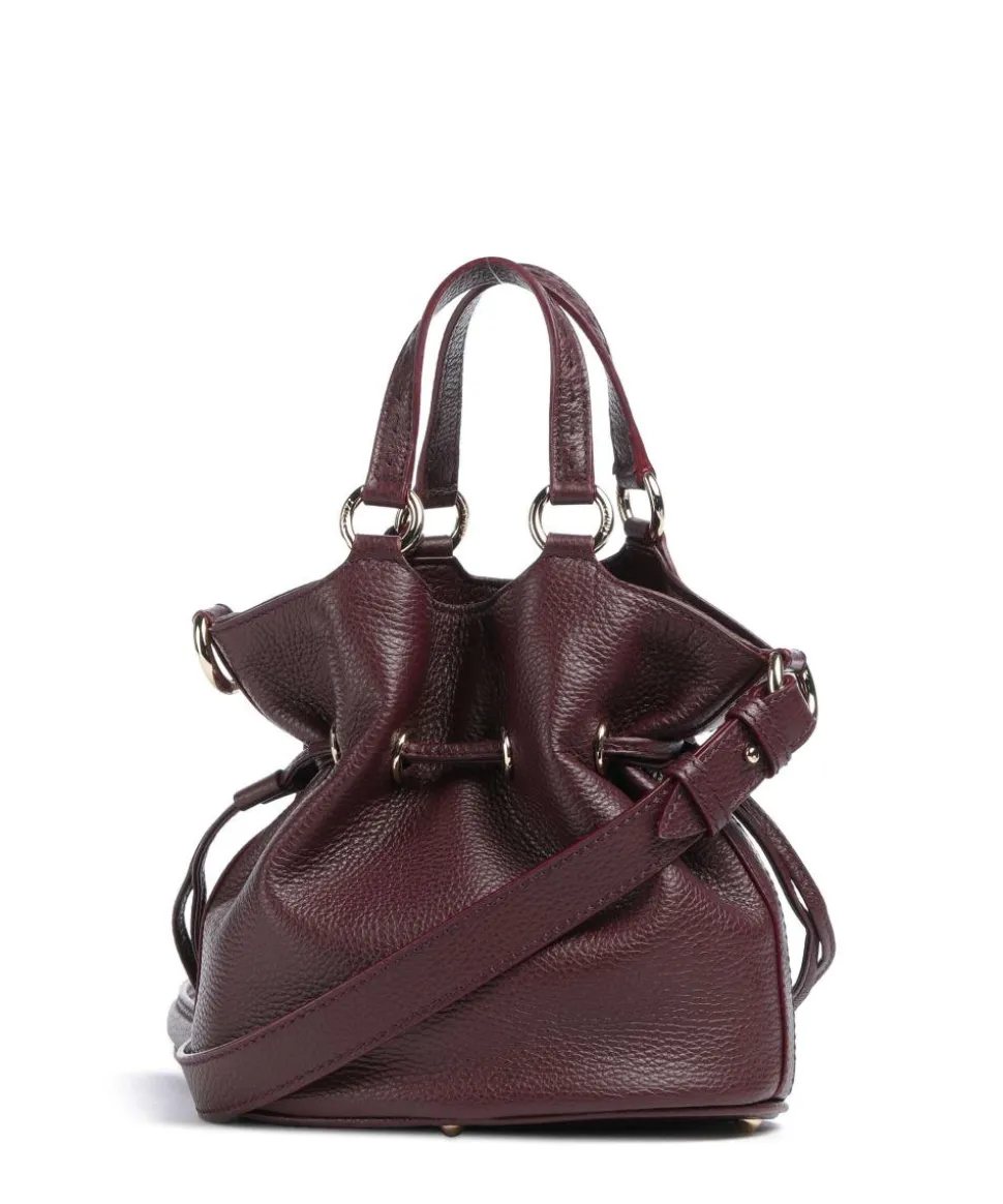 Premier Flirt S Bucket bag genarbtes Rindsleder brombeer
