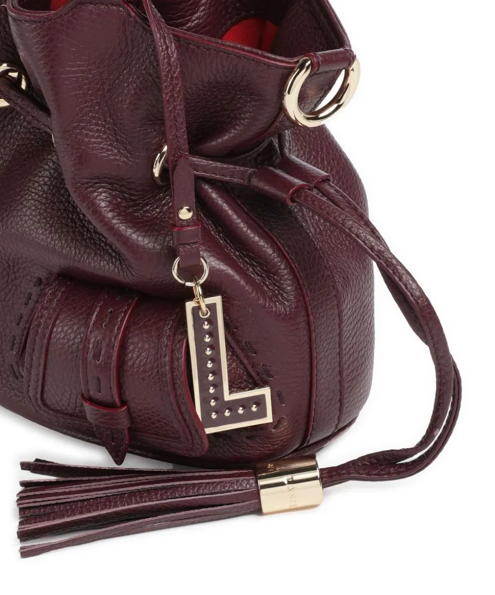 Premier Flirt S Bucket bag genarbtes Rindsleder brombeer