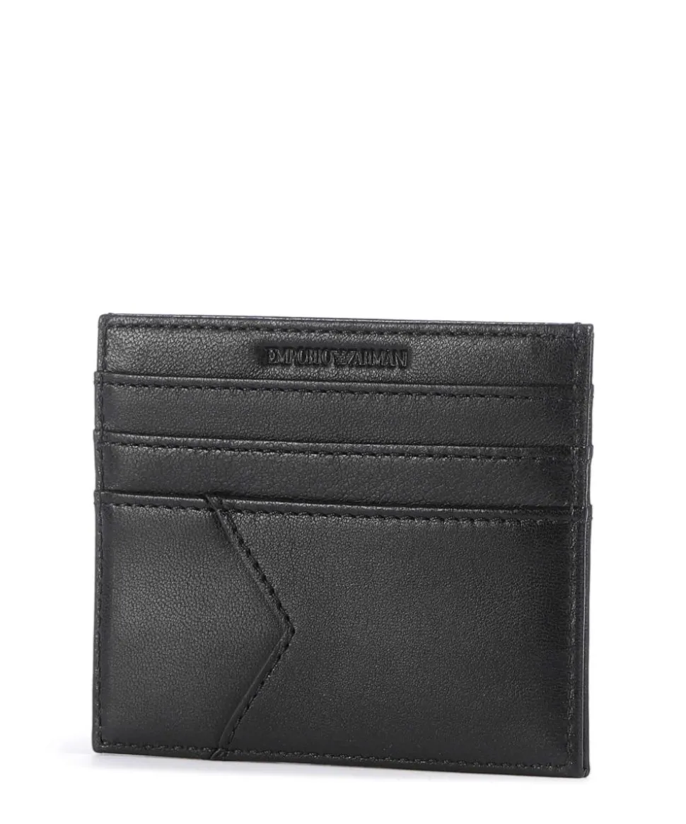 Premium Nappa Kreditkartenetui Schafsleder schwarz