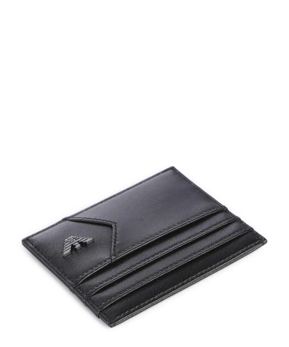 Premium Nappa Kreditkartenetui Schafsleder schwarz