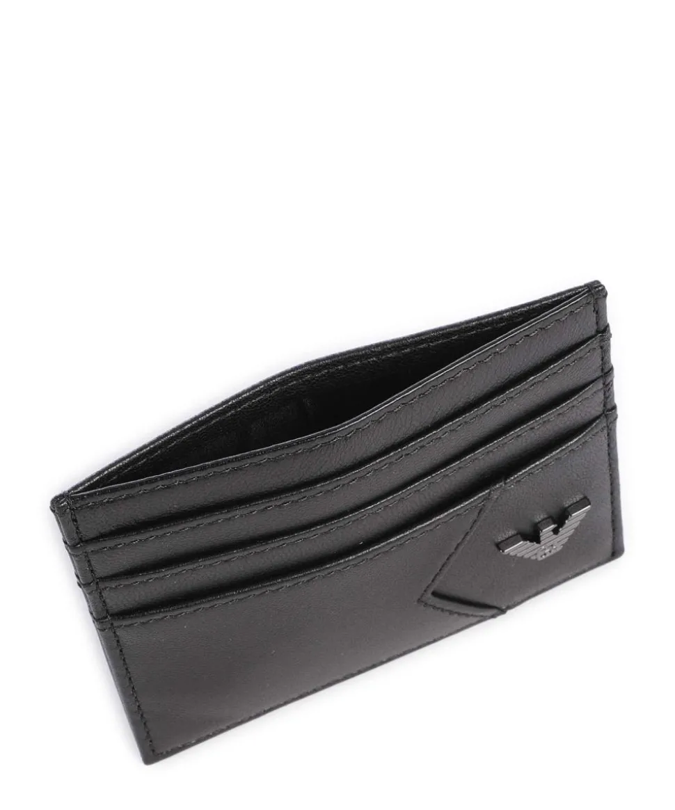 Premium Nappa Kreditkartenetui Schafsleder schwarz