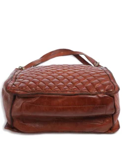 Prestige Beuteltasche genarbtes Rindsleder braun