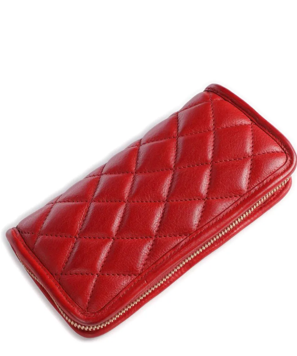 Prestige Geldbörse genarbtes Rindsleder rot