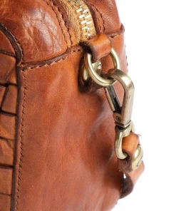 Prestige Umhängetasche fein genarbtes Rindsleder cognac