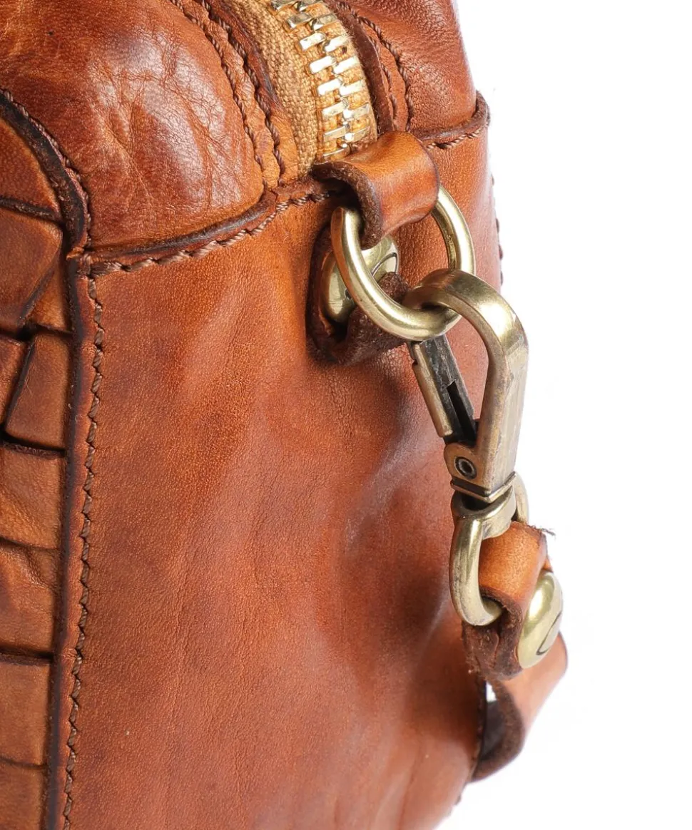 Prestige Umhängetasche fein genarbtes Rindsleder cognac