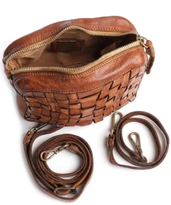 Prestige Umhängetasche fein genarbtes Rindsleder cognac