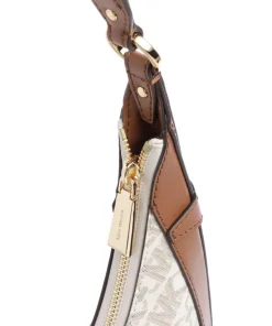 Preston Beuteltasche Canvas elfenbein/braun