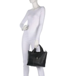 Primrose M Handtasche genarbtes Leder schwarz