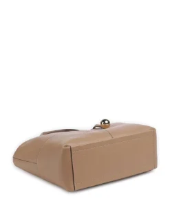 Primrose M Handtasche genarbtes Leder hellbraun