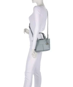 Primrose Mini Umhängetasche genarbtes Leder blaugrau