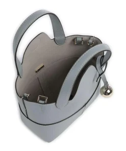 Primrose Mini Umhängetasche genarbtes Leder blaugrau