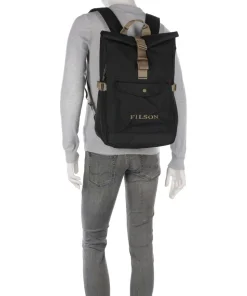 Printed Shrub Rucksack 15″ recyceltes Polyester schwarz