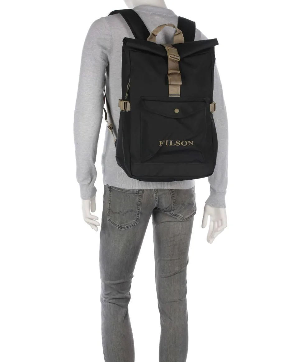 Printed Shrub Rucksack 15″ recyceltes Polyester schwarz