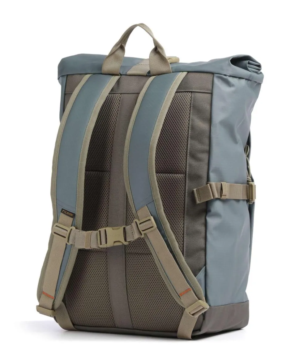 Printed Shrub Rucksack 15″ recyceltes Polyester blaugrau