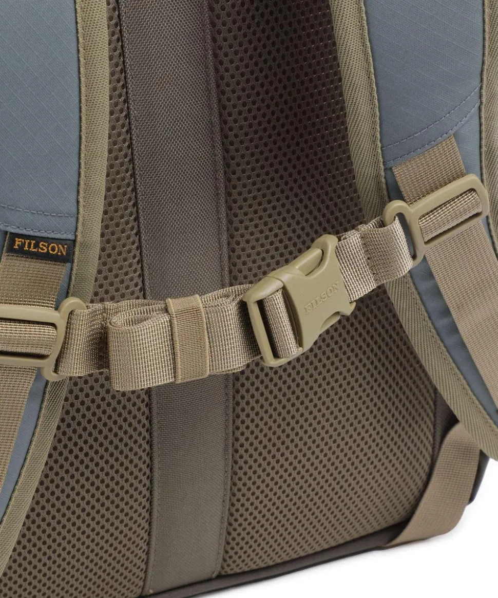 Printed Shrub Rucksack 15″ recyceltes Polyester blaugrau