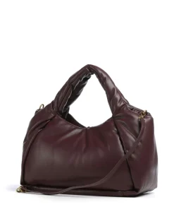 Puffy Foulard Handtasche Lederimitat wein