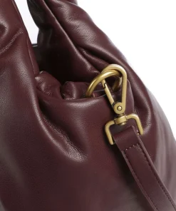 Puffy Foulard Handtasche Lederimitat wein