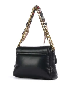 Puffy Foulard Schultertasche Lederimitat schwarz