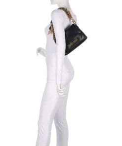 Puffy Foulard Schultertasche Lederimitat schwarz