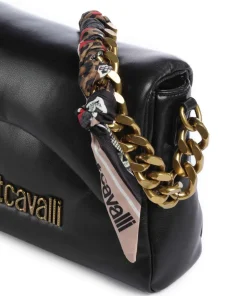 Puffy Foulard Schultertasche Lederimitat schwarz