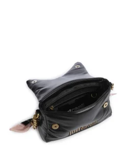 Puffy Foulard Schultertasche Lederimitat schwarz