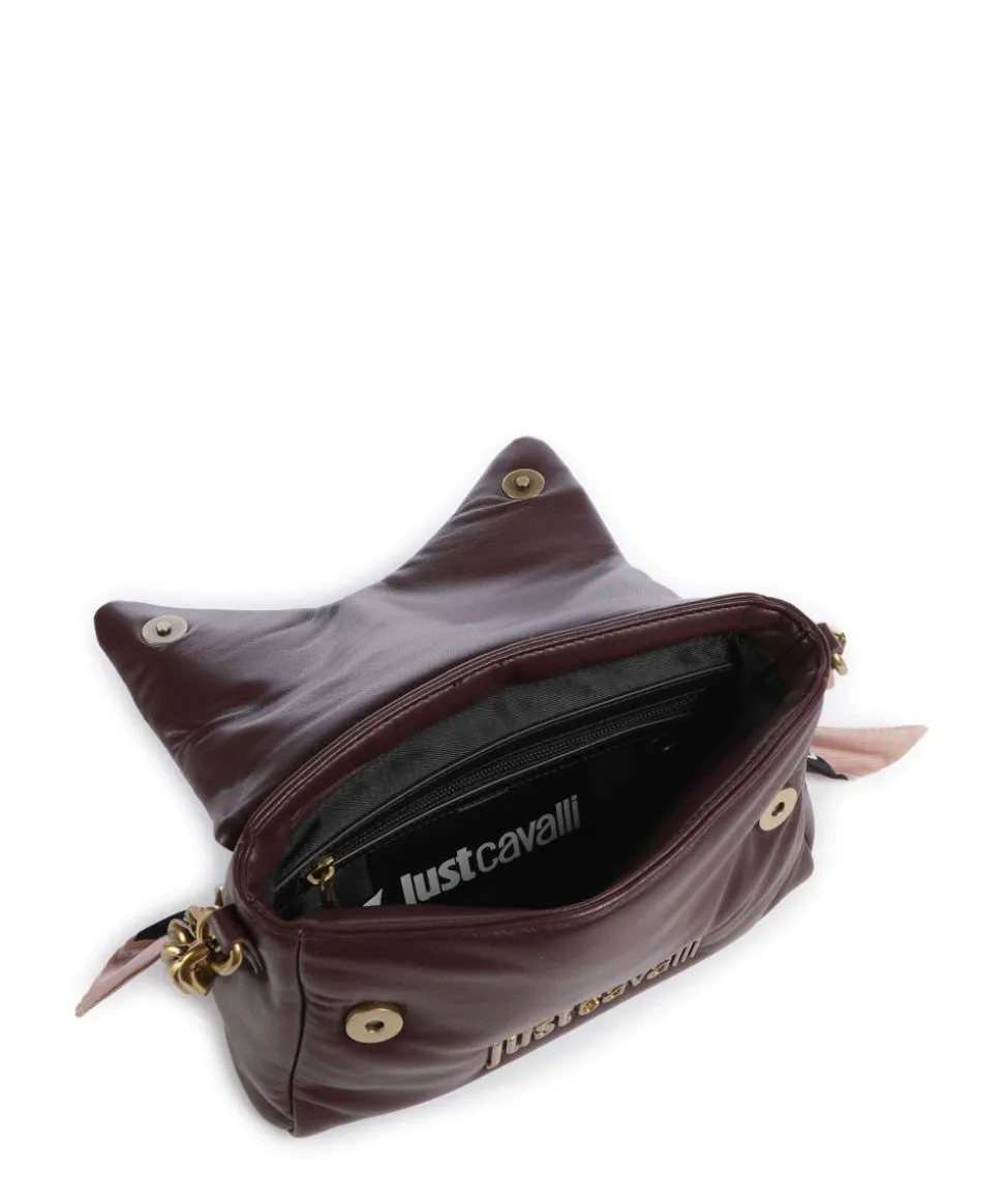 Puffy Foulard Schultertasche Lederimitat wein