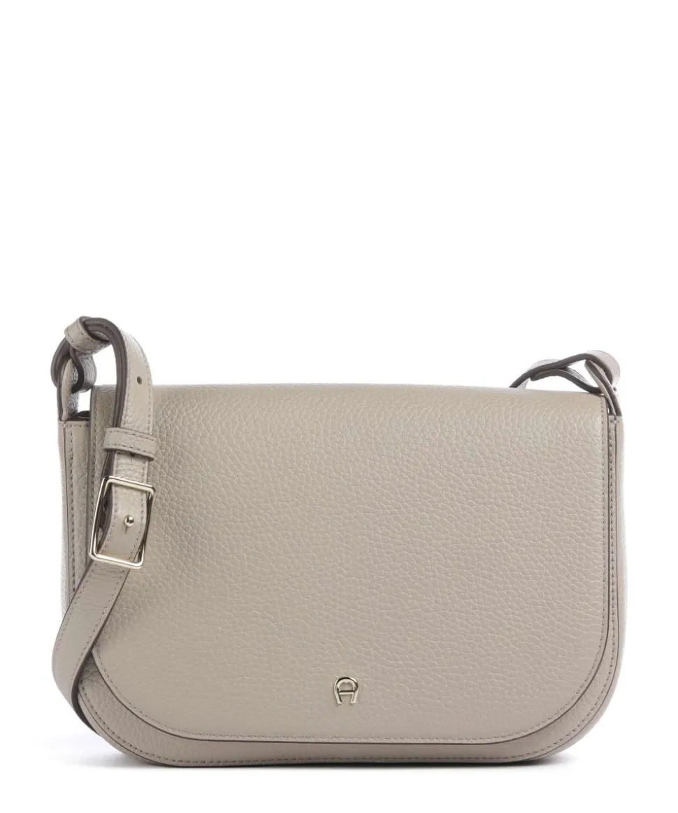 Pura S Umhängetasche genarbtes Rindsleder beige