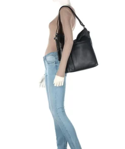 Pure Rucksack-Tasche genarbtes Rindsleder schwarz