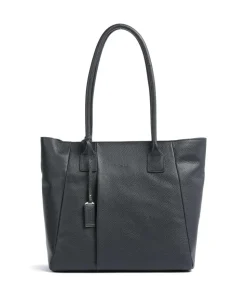 Pure Shopper genarbtes Rindsleder dunkelblau