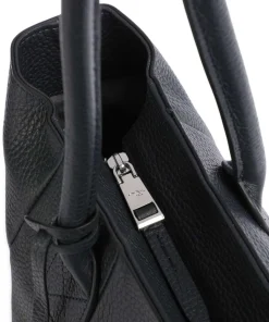 Pure Shopper genarbtes Rindsleder dunkelblau